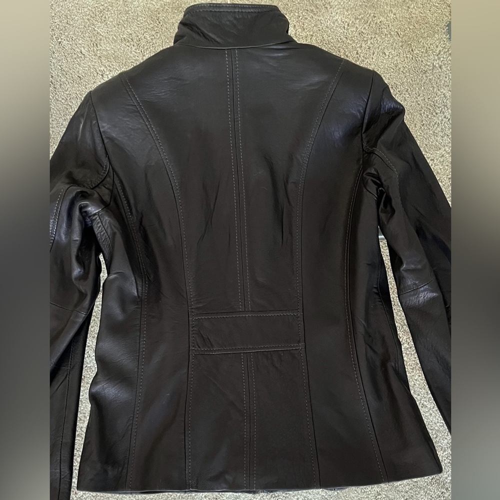 100% Lambskin Moto Jacket, Marc New York by Andrew Marc Black BNWOT - Picture 6 of 15